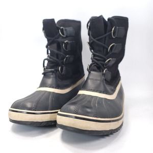 Sorel Casual Zip Side Mid Rise Outdoor Boot Womens Size 8.5 NL1495-011 Black
